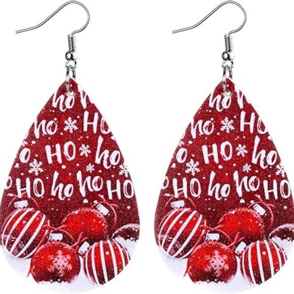Christmas Earrings "Ho Ho Ho" - Picture 1 of 3